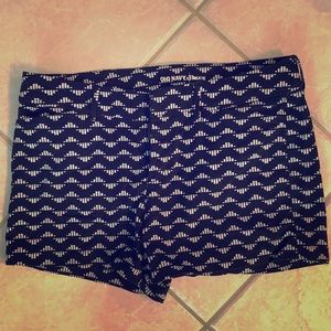 Black and white chevron shorts